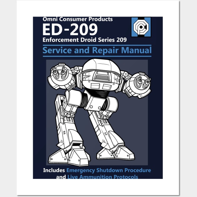 ED-209 Service and Repair Manual Wall Art by adho1982